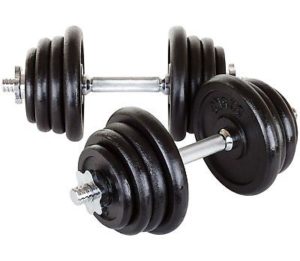 kit haltères 40 kg avec stop disques à visser