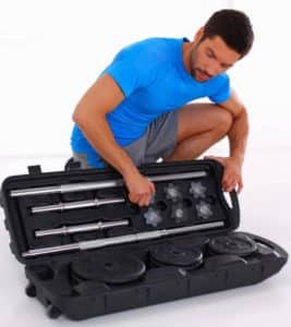 valise haltères kit musculation