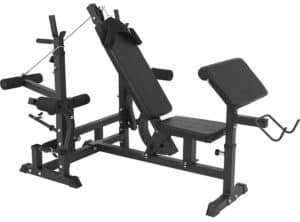 Banc de musculation universel avec support pour haltères Gorilla Sports