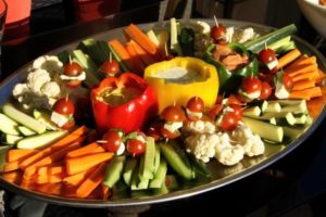Appetizer raw vegetables