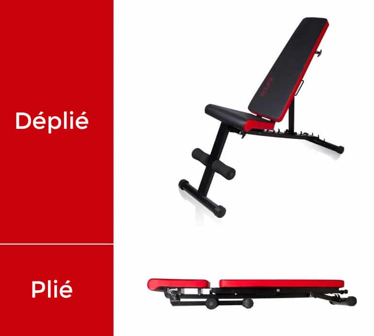 Banc De Musculation Pliable Réglable – 300 Kg Max, 8 Positions Dossier, Avec Bandes De Résistance, Pour Home Gym