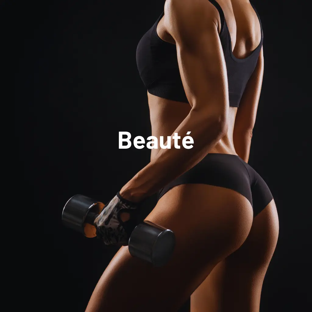 Femme s'entraînant avec des haltères, fitness et musculation.