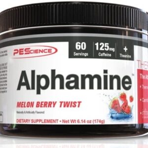 Pot de complément Alphamine goût melon et baies.