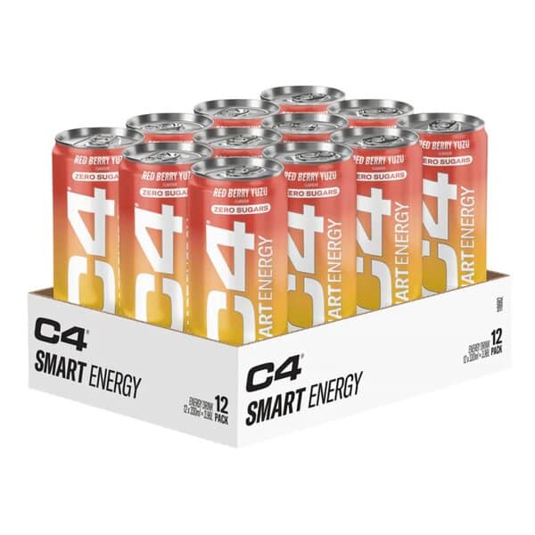 Pack de 12 boissons énergisantes C4 Smart Energy.