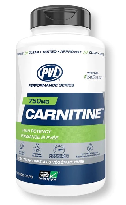 Pot de carnitine PVL de 750 mg.