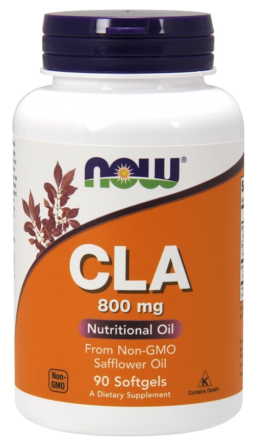 Flacon de complément alimentaire CLA, huile de carthame.
