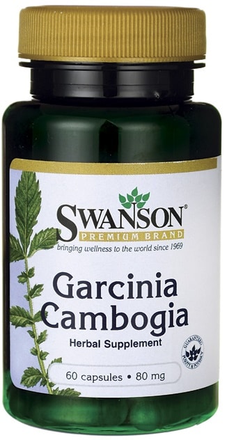Flacon Garcinia Cambogia, complément alimentaire Swanson.