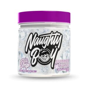 Pot de complément alimentaire Naughty Boy, parfum fruité.