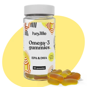 Gommes Omega-3 EPA et DHA, saveur citron-orange.