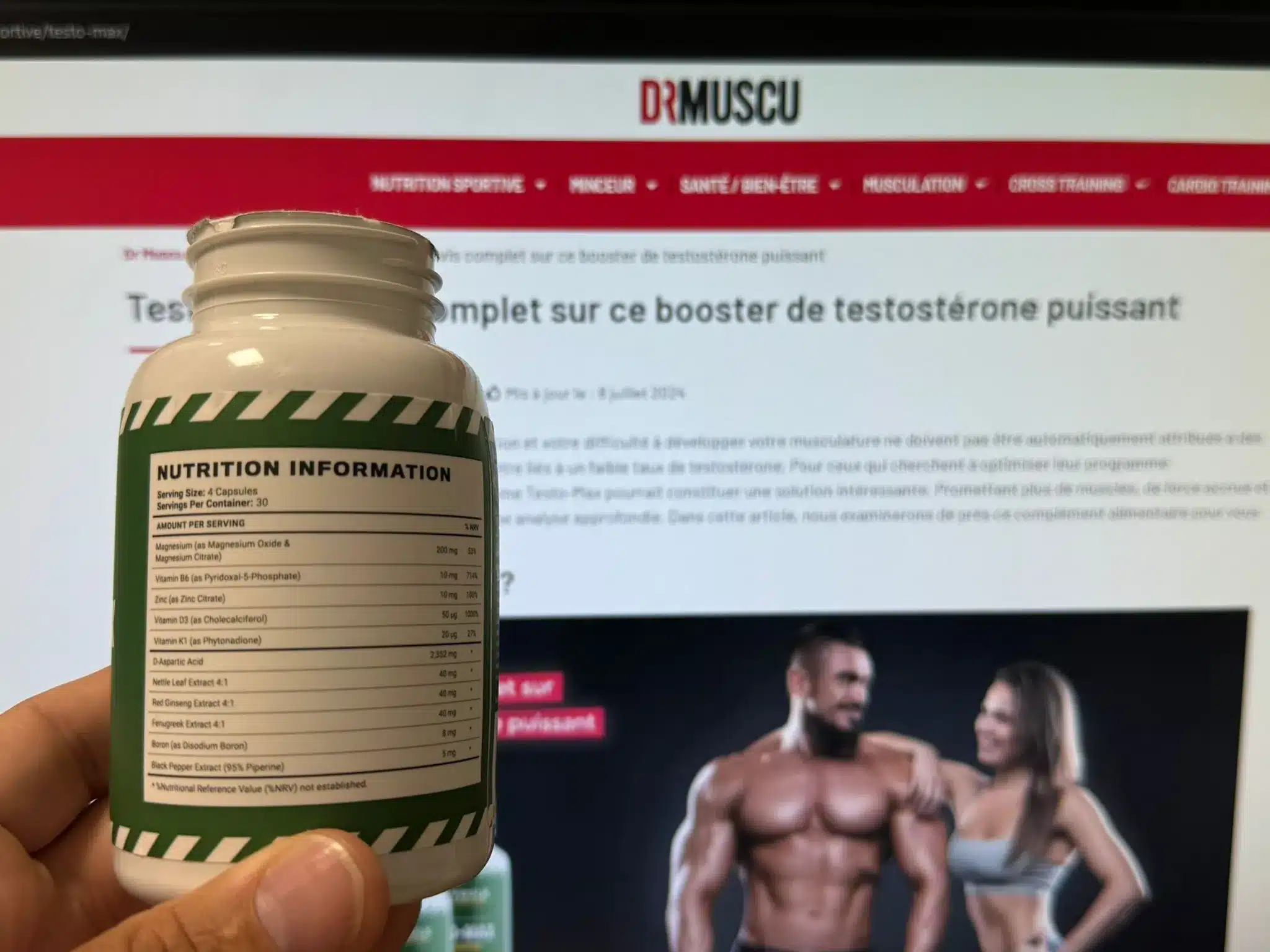 Critique d'un booster de testostérone Testo Max sur Dr muscu