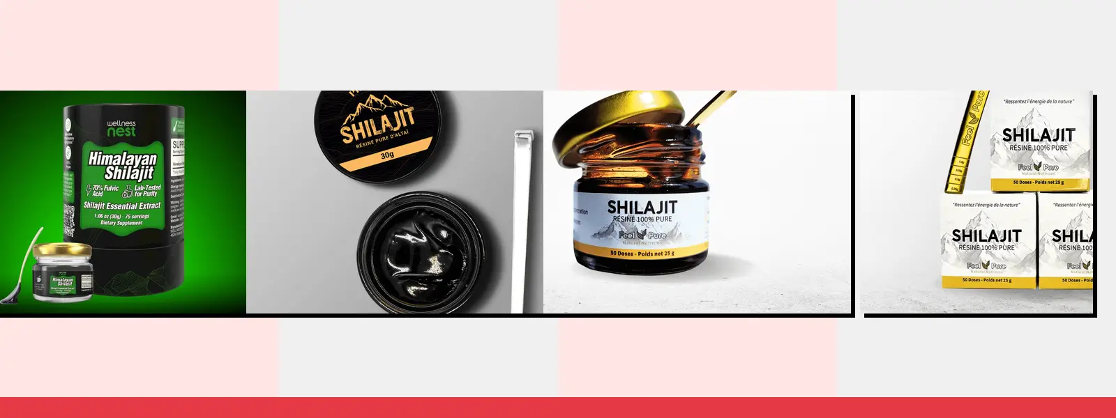 les meilleures marques de shilajit en pots.