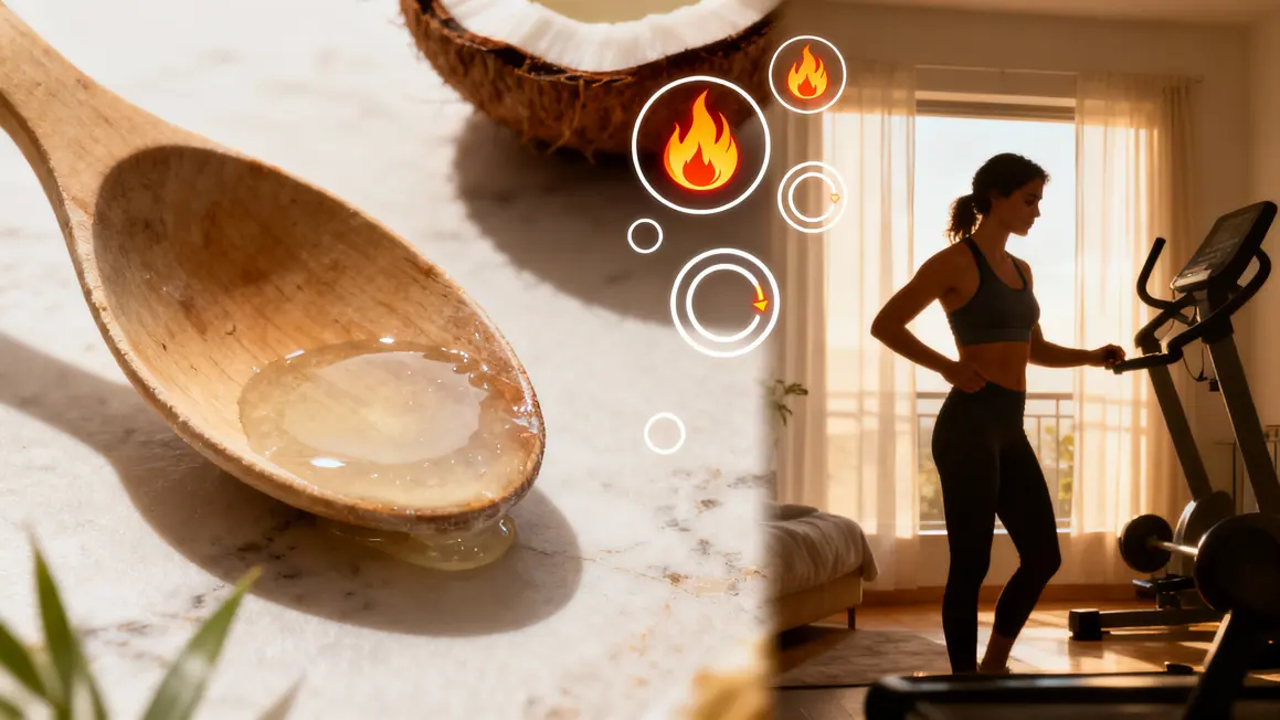 Chronologie effets huile de coco matin, thermogenèse, énergie, satiété