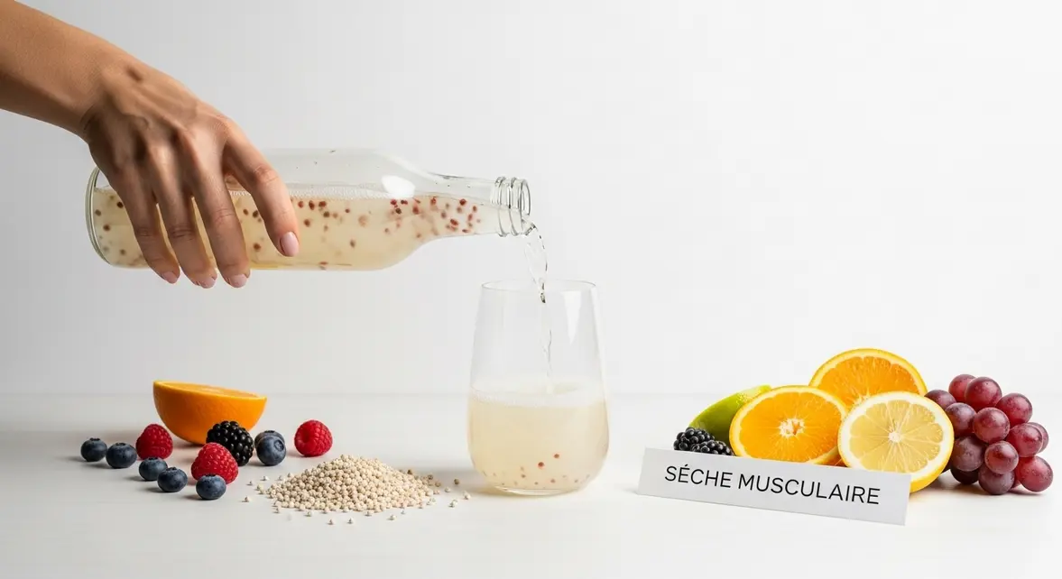 main versant kefir de fruits pour seche musculaire