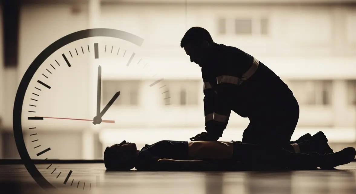 Illustration massage cardiaque rythme urgence