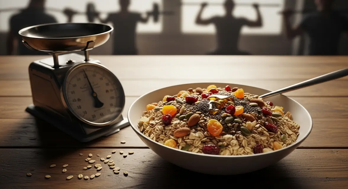 Bol de muesli sain pour sèche musculation