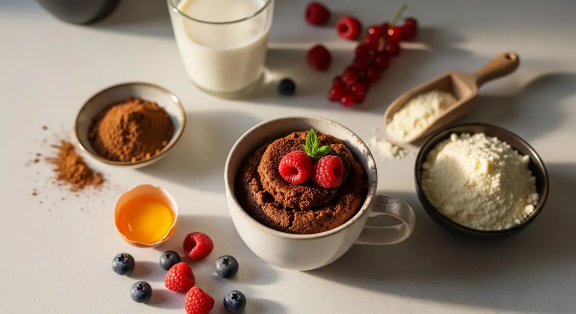 mug cake chocolat healthy ingredients nutrition sportive
