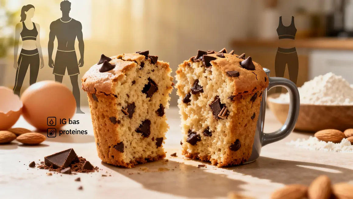mug cake chocolat healthy texture proteines sport