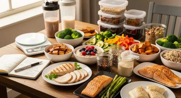 Repas riche en protéines et organisation alimentaire pour musculation sèche
