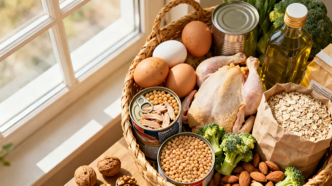 aliments sèche budget poulet thon lentilles riz