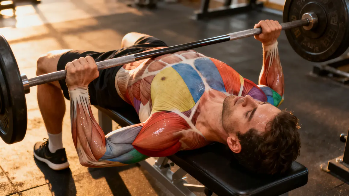 debutant developpe couche banc pectoraux triceps epaules