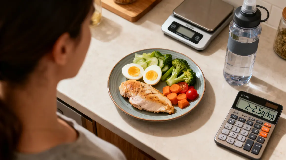 assiette proteines deficit calorique equilibre seche