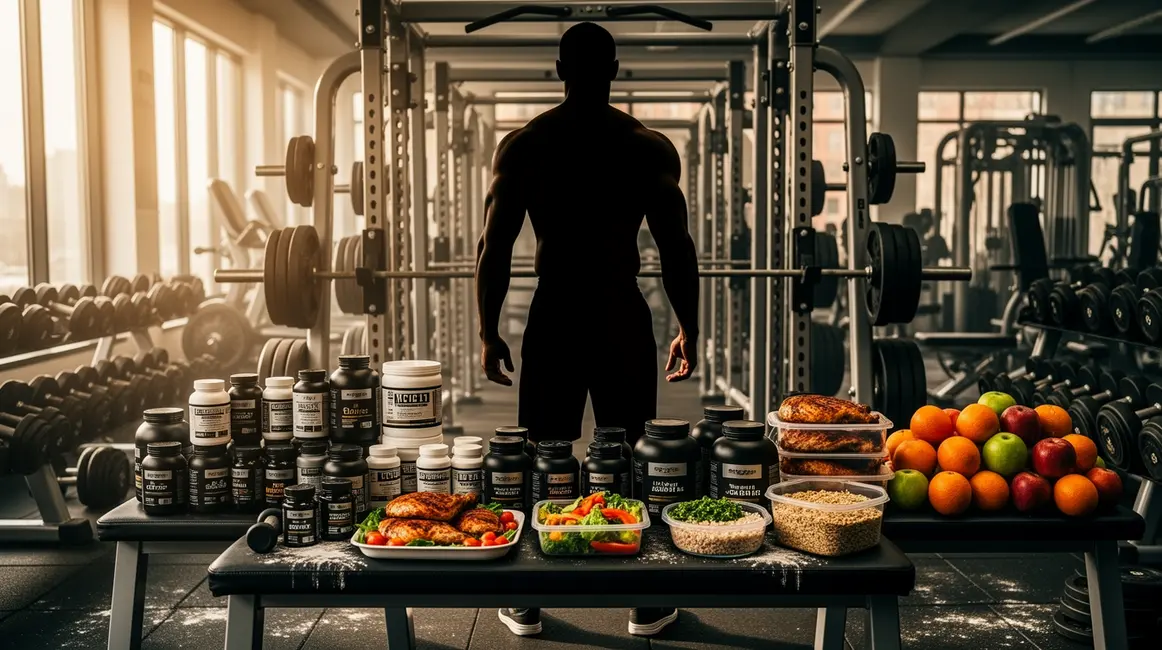 sportif dos salle musculation supplements alimentation saine