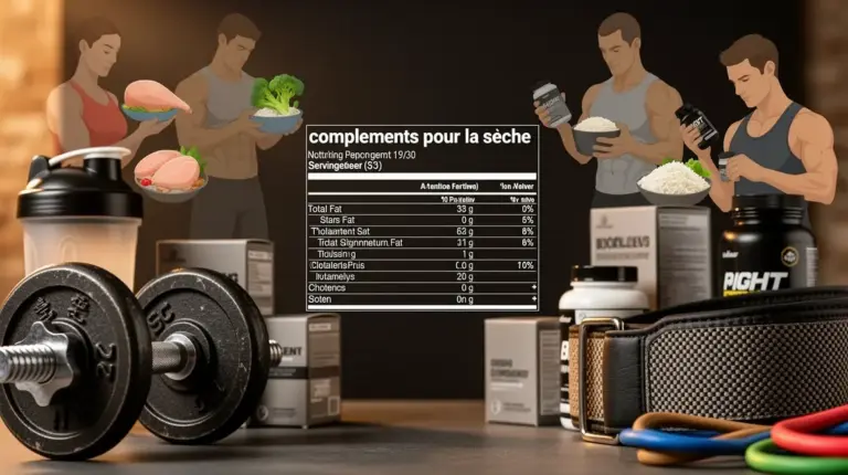 complements pour la seche tableau nutrition musculation