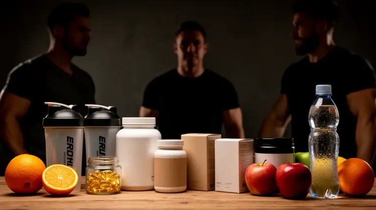 complements pour la seche tableau avec silhouettes et produits fitness