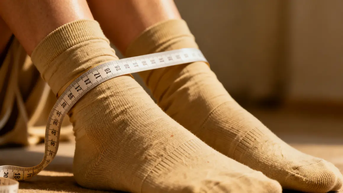 compression jambes chaussettes et mesure mollet