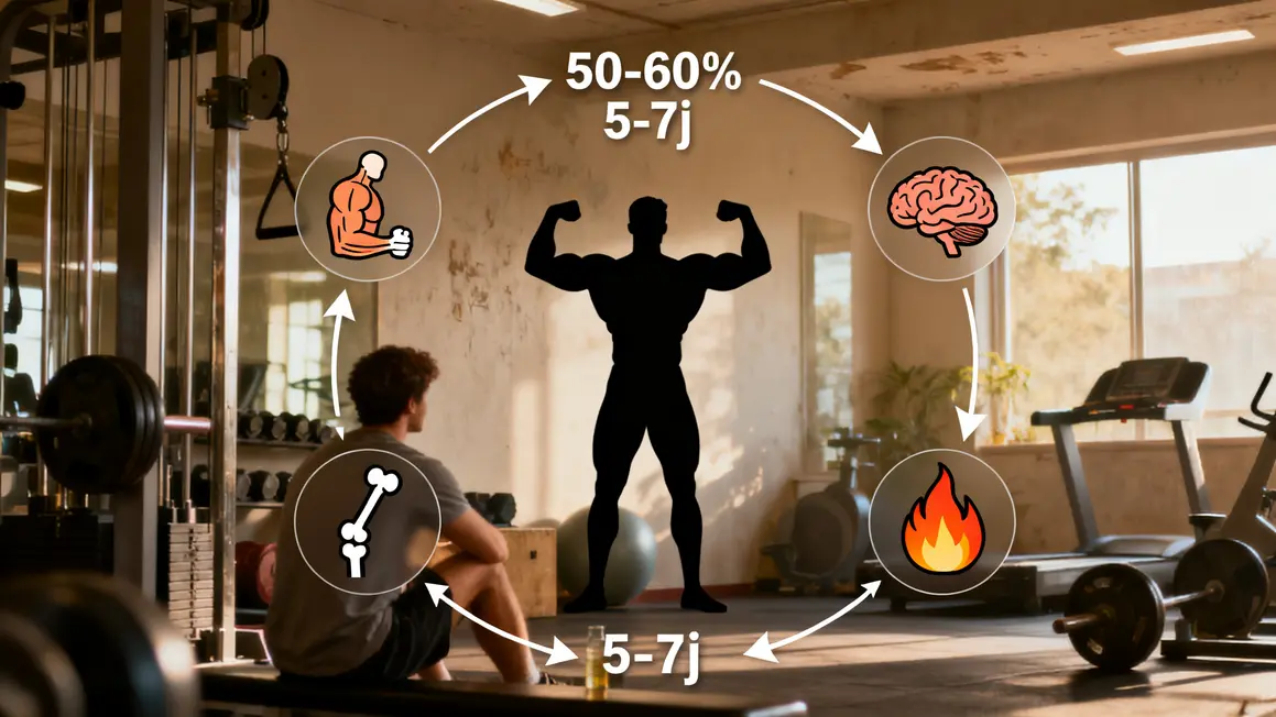 silhouette sportif icones muscles articulations cerveau deload