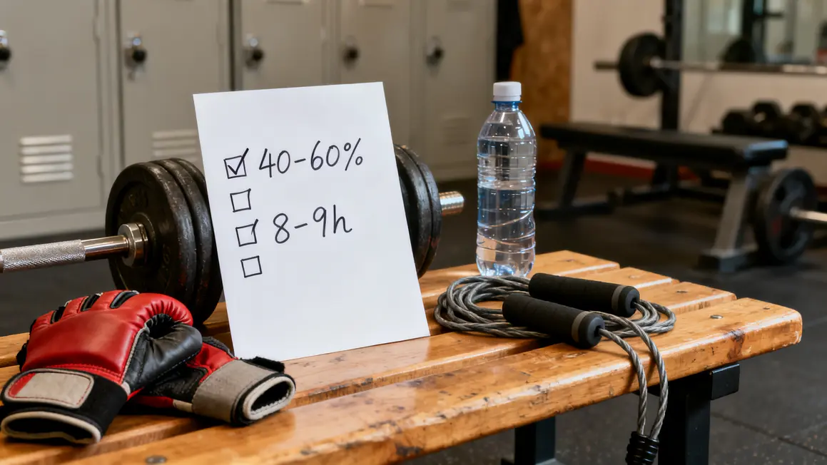 checklist deload musculation vestiaire feuille cochée