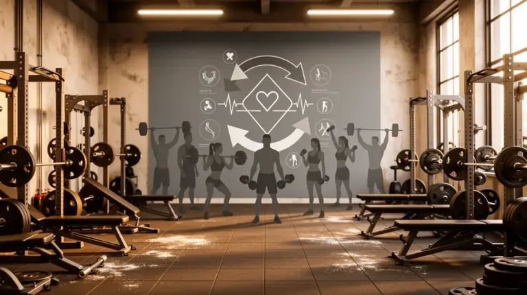 deload en musculation silhouettes sportifs récupération