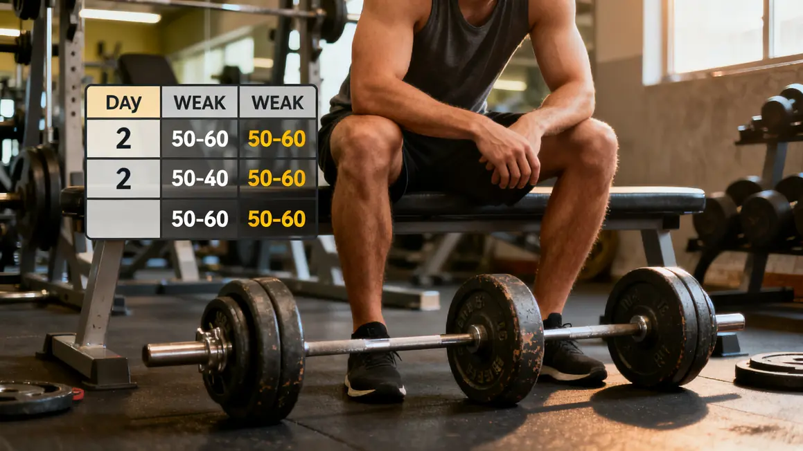 Table semaine deload charges series musculation