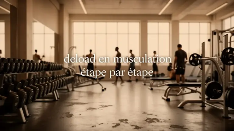 Salle de sport moderne ambiance calme deload musculation