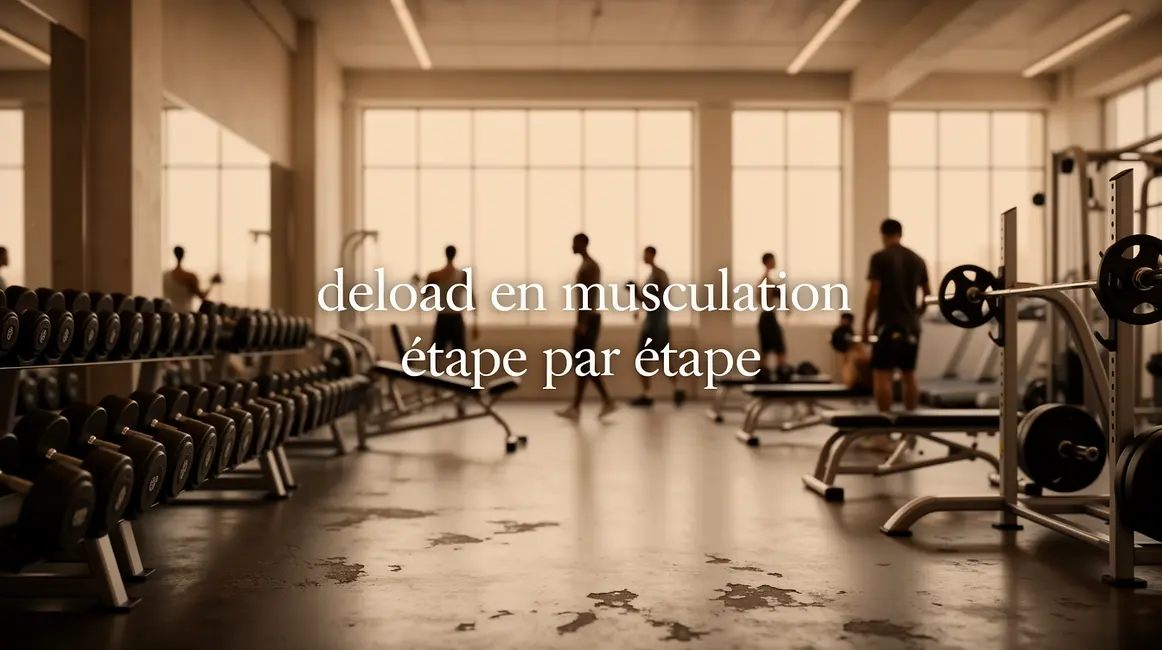Salle de sport moderne ambiance calme deload musculation
