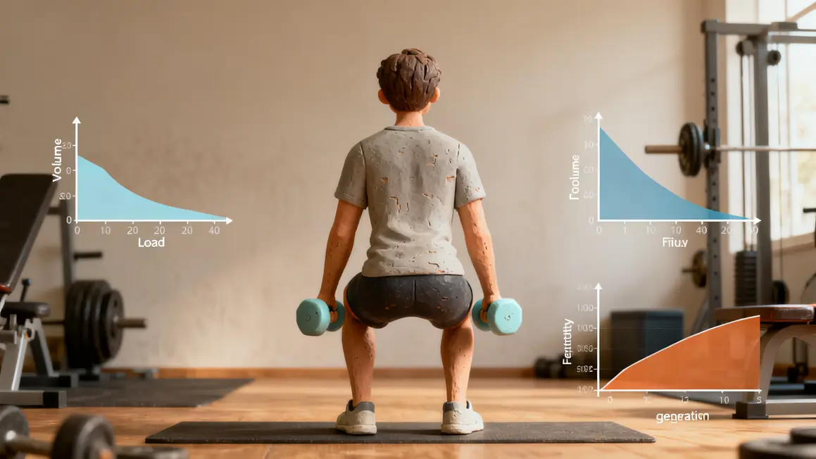deload musculation squat graphique volume charge