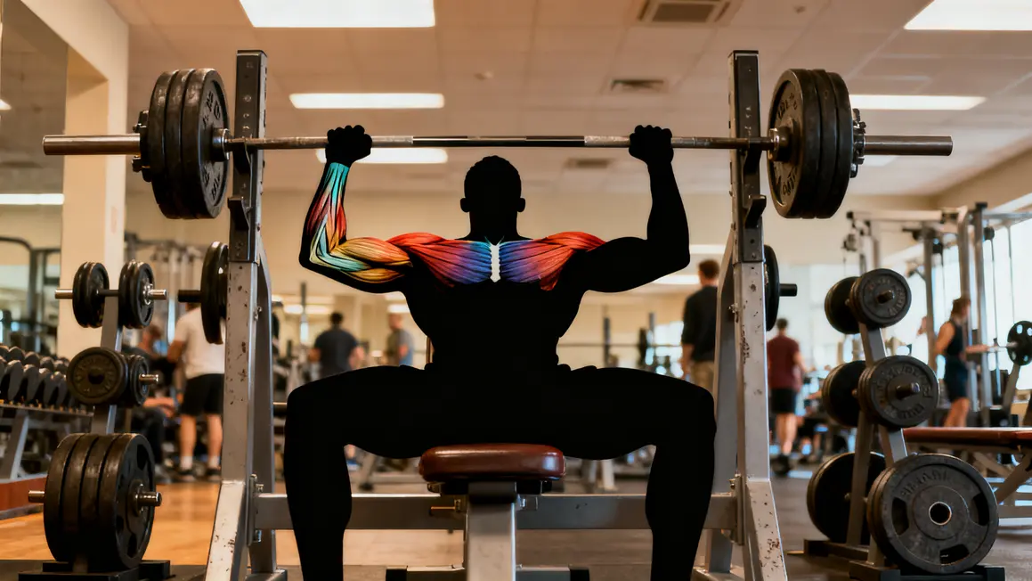 athlete sur banc developpe couche muscles stagnation progression