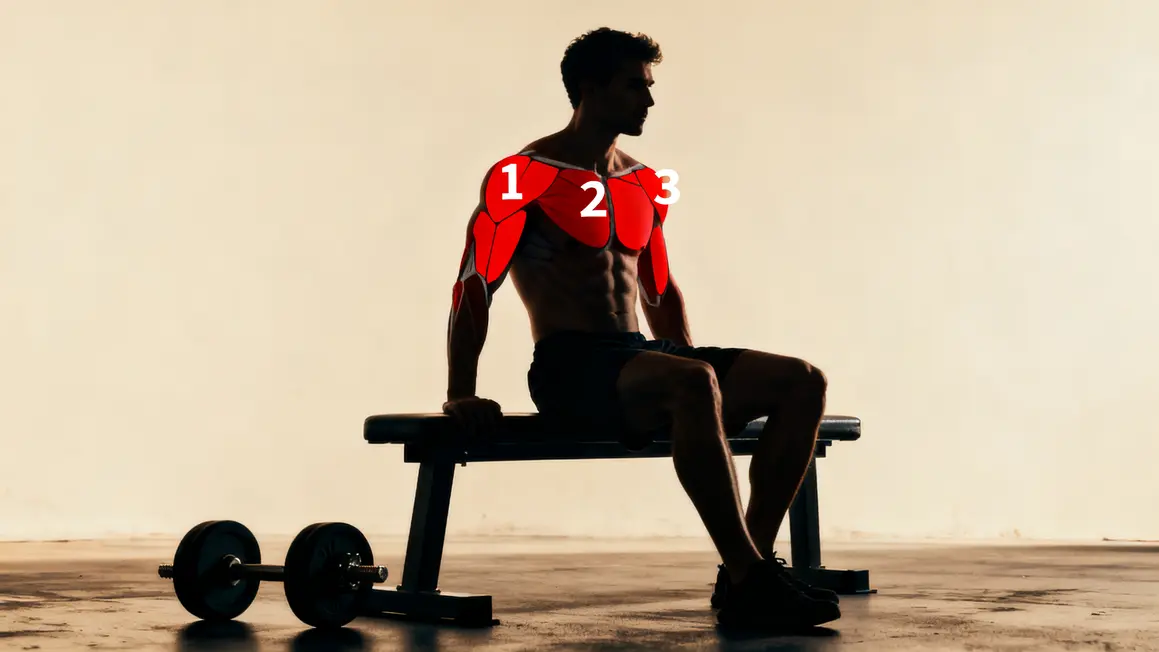 Schéma développé couché groupes musculaires travaillés