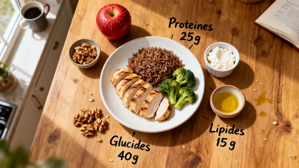 Exemple repas sèche musculation poulet riz brocoli macros