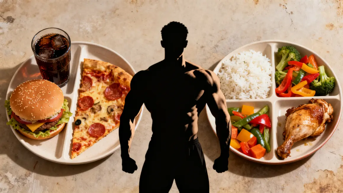 Prise de masse propre balance junk food healthy