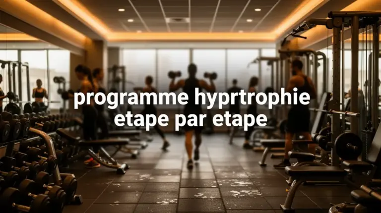 programme hypertrophie salle sport silhouettes entrainement prise muscle