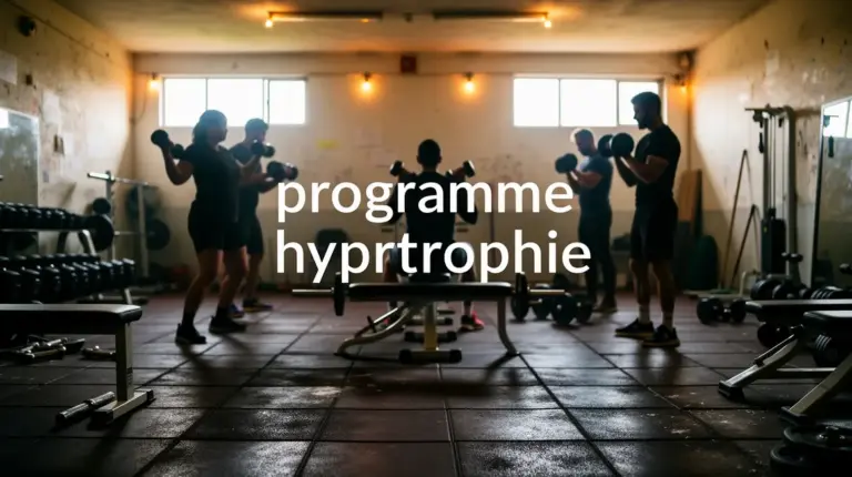 programme hypertrophie salle modeste silhouettes haltères