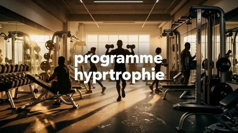 salle musculation moderne programme hypertrophie silhouettes entrainement