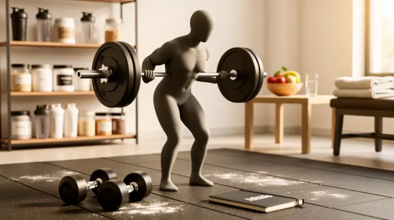 programme hypertrophie barre halteres notebook nutrition repos