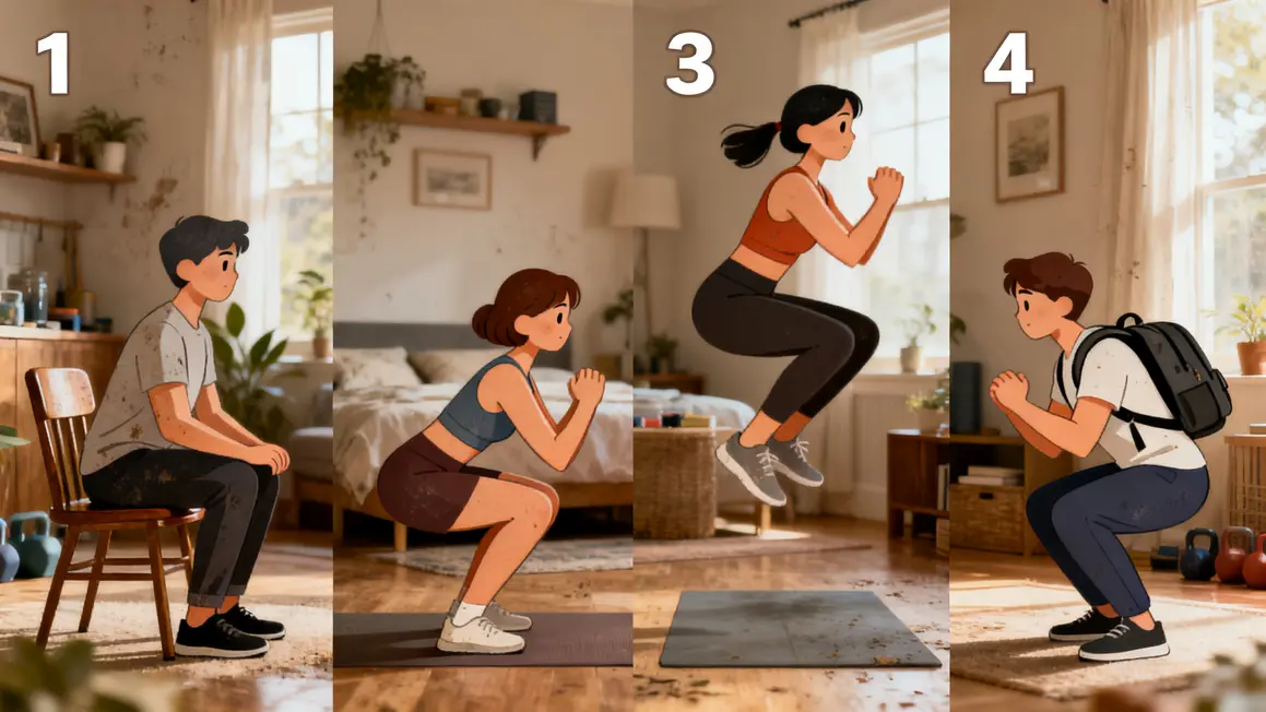squat debutant progression 4 semaines
