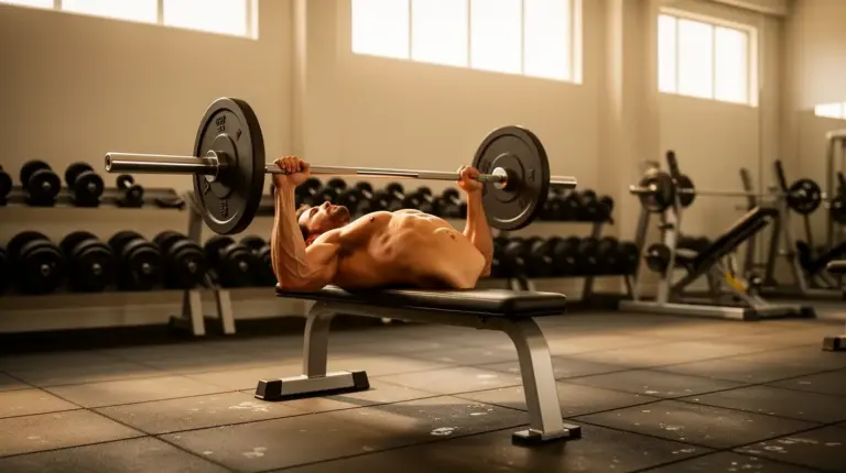 silhouette developpe couche salle musculation minimaliste