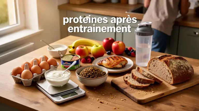Photo de proteines apres entrainement aliments bruts cuisine