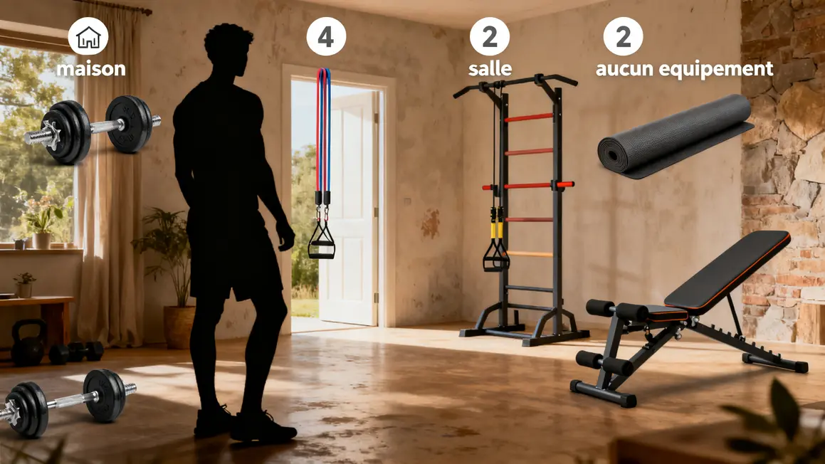 push pull legs matériel maison salle budget minimal
