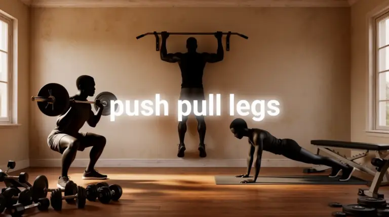 push pull legs musculation maison silhouettes exercices