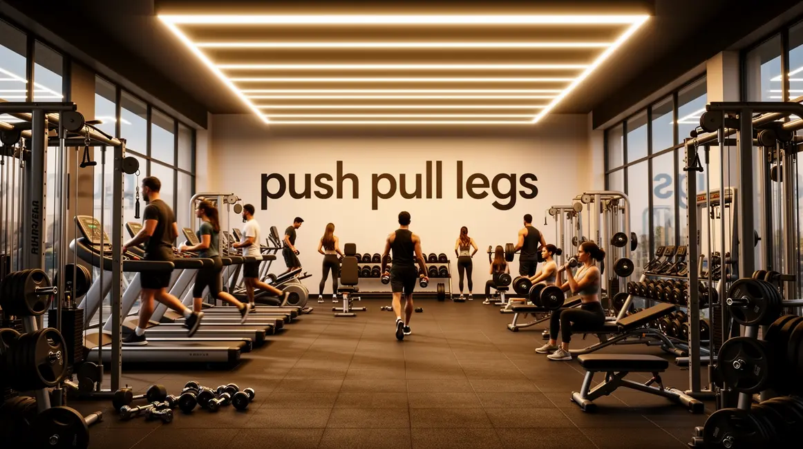 push pull legs salle musculation silhouettes modernes
